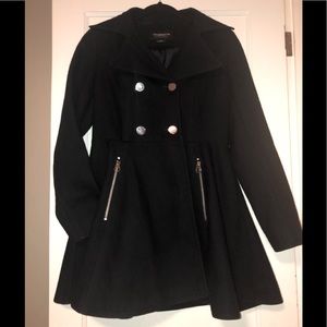 Navy Fit and Flare Peacoat